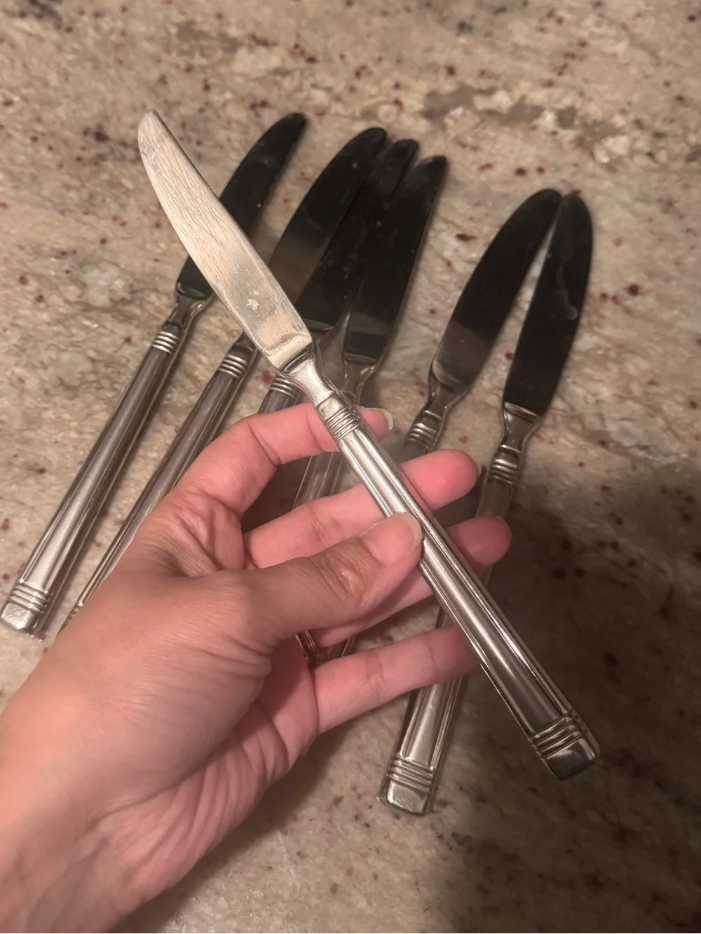 ZWILLING J.A. Henckels Silver Ribbed-Handle Dinner Knife Set - 7 Pieces